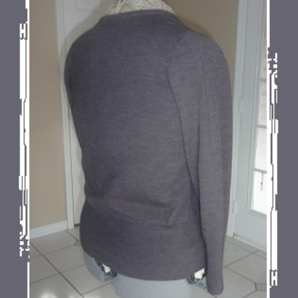 Gray Tailored Button Detail Sweater - Picture 4 of 5